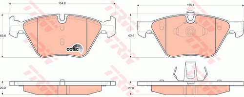 Trw gdb1559 brake pad - brake,