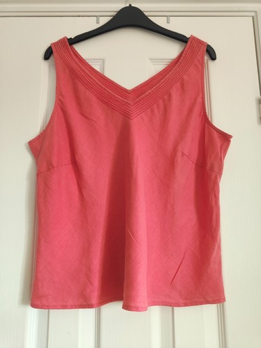 Coral neck summer boho - coral, v-neck
