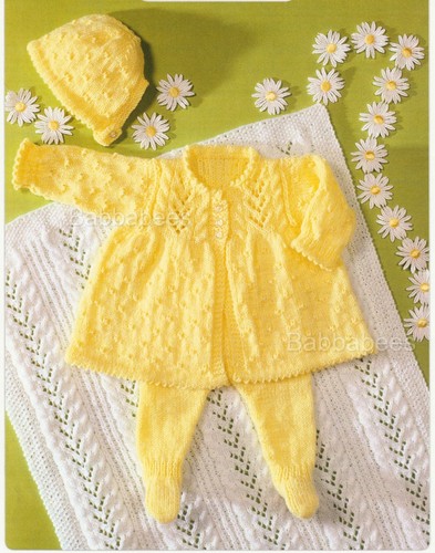 Knitting pattern baby matinee - baby,