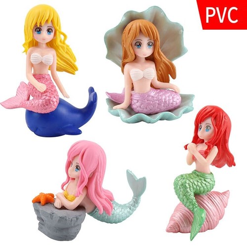 4pcs cute mermaid aquarium - cute,