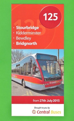 Timetable leaflet central - timetable,