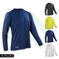 Mens Quick-Dry Long Sleeve T-Shirt Gym Top Cycling Running Jogging Sports Spiro