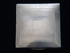 Vintage Silver Cigarette Case - Birmingham 1947 - Engine Turned Deco.