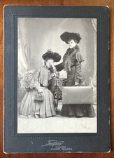 Victorian Woman Crying Over Friend Leaving Antique  1890s Unusual Weird Lesbian