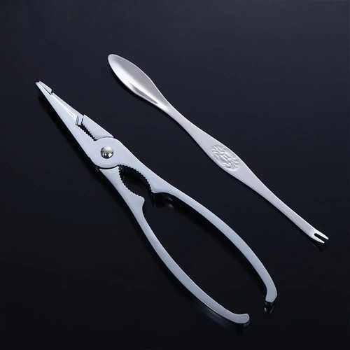 2pcs stainless steel seafood - stainless,
