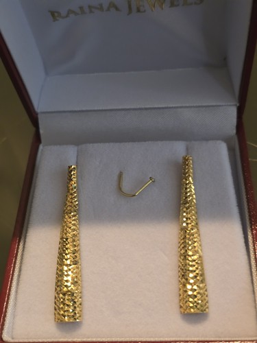 22ct gold drop earrings - 22ct,