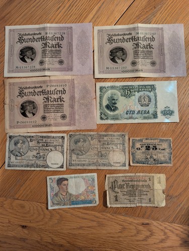 Vintage european banknotes lot - vintage,