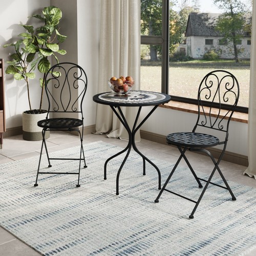 3pcs bistro set mosaic patio - bistro,