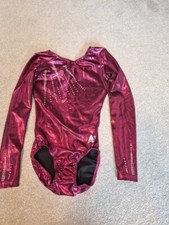 A star Professional gymnastics competition leotard size 10  shiny glossy