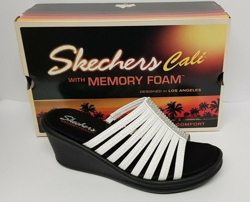 Skechers wedges sandals - sandals, white