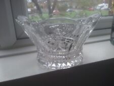 Vintage Crystal Glass Fruit/Trifle Bowl Heavy Base Crown Design