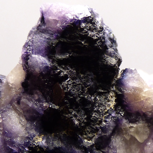 Blue john fluorite crystal - blue,