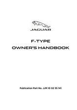 JAGUAR F-TYPE  (ALL YEAR / VARIETIES) - OWNERS USER HANDBOOK MANUAL - NEW PRINT
