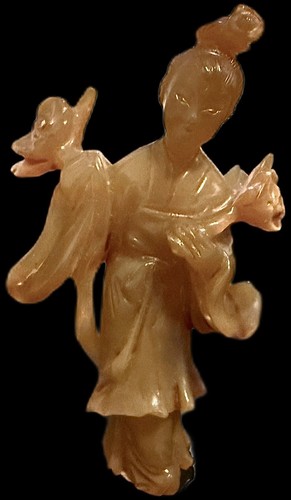 Agate statue kwan - kwan, 18-19th