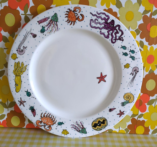 Vintage seafood sea life - life, fish