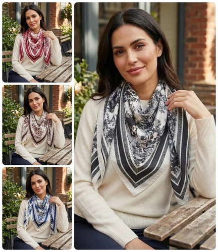 Ladies classic square scarf - square,