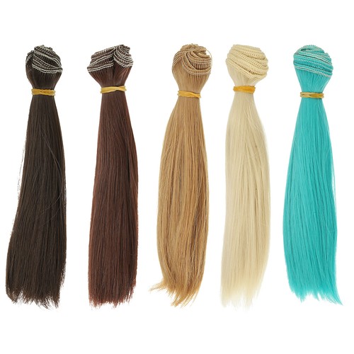 15cm doll hair wefts - 15cm, 5pcs