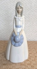 Vintage Lladro NAO Ornament Figurine Margarita Figurine/Lady Holding Blue Bonnet