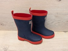 Hatley Kids' Navy & Red Matte Wellies pvc rain boots children's uk 7