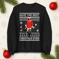 George Best Christmas Jumper Funny Football Xmas Retro Festive Gift Sweatshirt