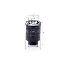 MANN WK8052z Fuel Filter 132mm Height Fits Mazda E E2200 D E2200 D 4WD