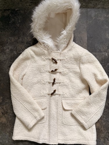 Girls winter white duffle - m&s,