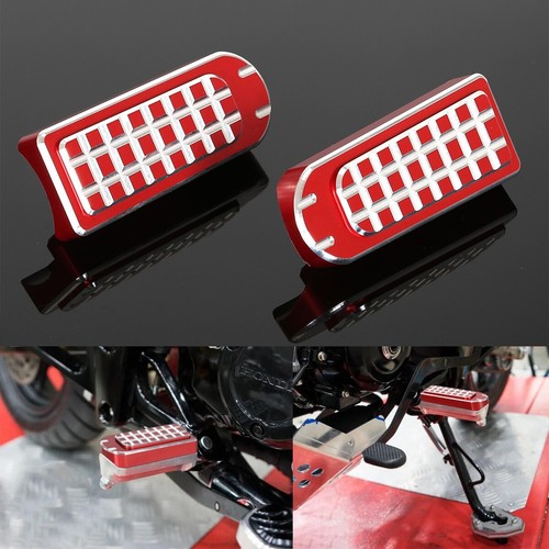 Red front foot rest pedals - front,
