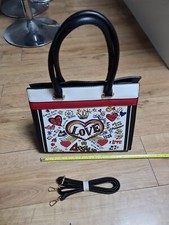 GRAFFITI LOVE MULTICOLORED Style CROSS BODY/HAND BAG SEE ?s & DESCRIPTION 