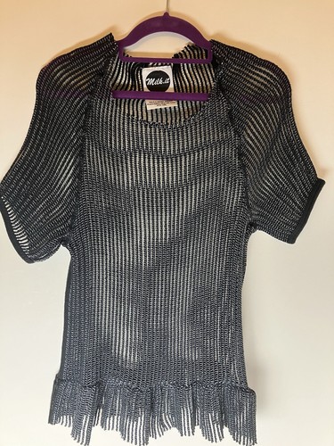 Ladies vintage black - , fringed