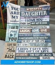 to My Daughter Fleece Blanket