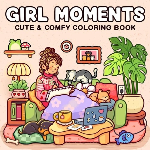 Girl moments coloring book - girl,