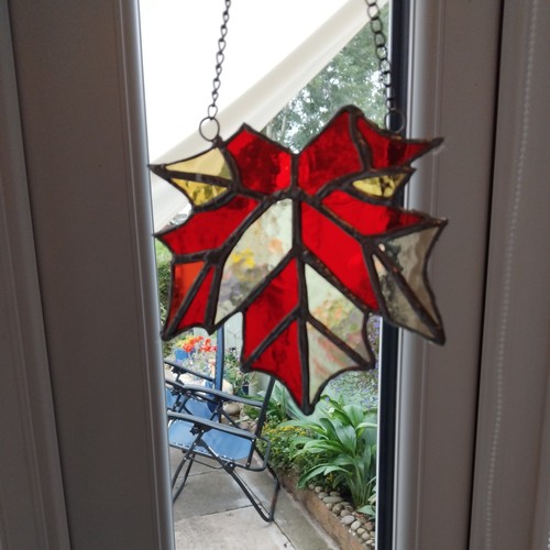 Handmade stained glass - stained, red