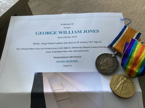 Ww1 medal pair kia - medal,