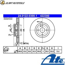 2x BRAKE DISCS 24.0122-0300.1