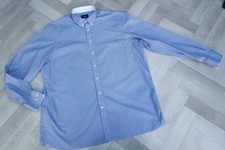 Hackett London Shirt Men's   2XL Blue XXL  Cotton Long Sleeve Smart PATTERN