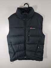 Vintage Berghaus Down Puffer Gilet Vest Body Warmer Men's Size Medium Black