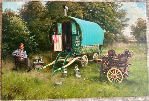 Original oil painting gypsy - painting,