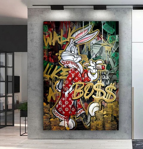 Banksy style bugs bunny - banksy,