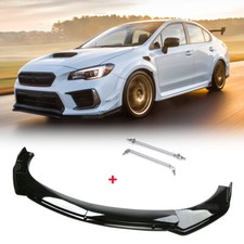 For Subaru Impreza WRX STI Sport Front Bumper Lip Splitter Spoiler + Strut Rods