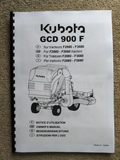 Kubota GCD900F Collector Operator Manual For F2880 & F3680 Mower (ref363)