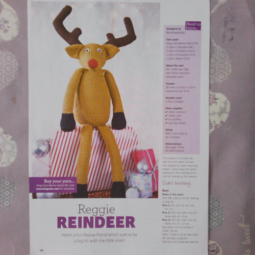 Knitting pattern reggie - knitting, of