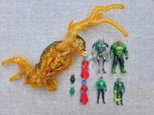 Green Lantern Movie Matte 3.75"l Figure Bundle Loose Incl Parralax & Lanterns 