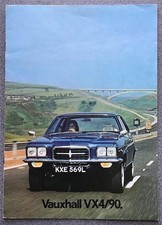 VAUXHALL VX4/90 Car Sales Brochure 1972-73 #V2121