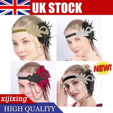 1920s Headband Feather 20's