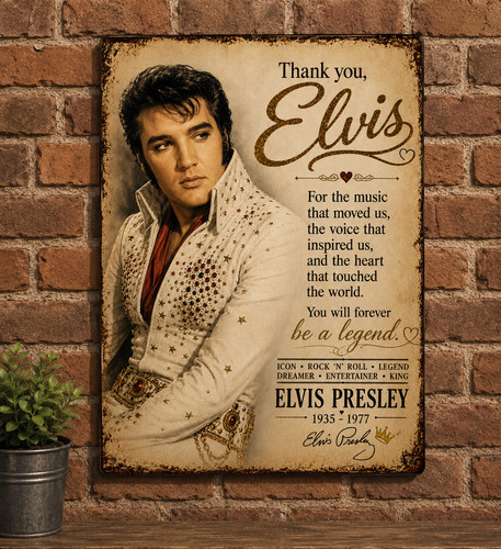 Elvis inspired memorial plaque