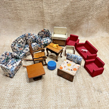 Vintage 1950s Dolls House Furniture 13 Pieces