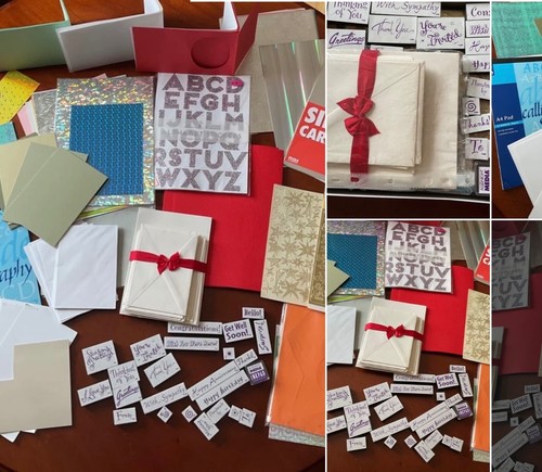 Card making rubber stamps
