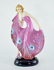 ART DECO FASOLD & STAUCH 15336 DANCING LADY PORCELAIN FIGURINE c1930 - 21cm