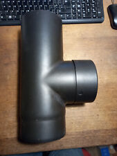 90° Vitreous Enamelled Flue Pipe Single Wall, Wood, Multifuel Stoves Matt Black