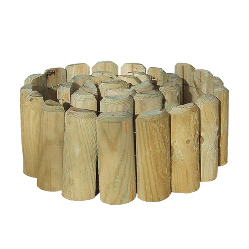 Wooden garden border edging - border,
